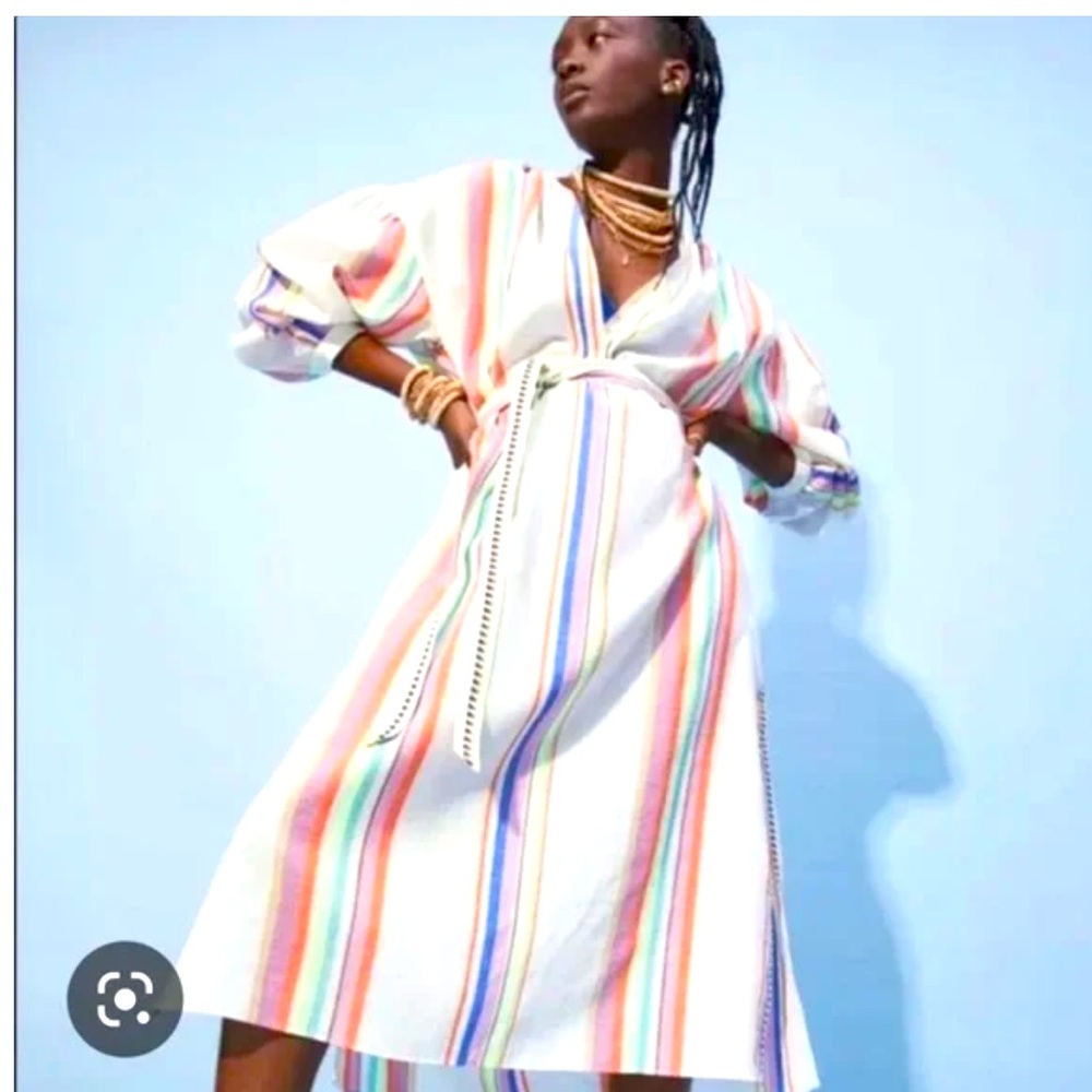 H&M lemlem collab stripe long dress